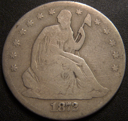 1872-CC Seated Half Dollar - Good