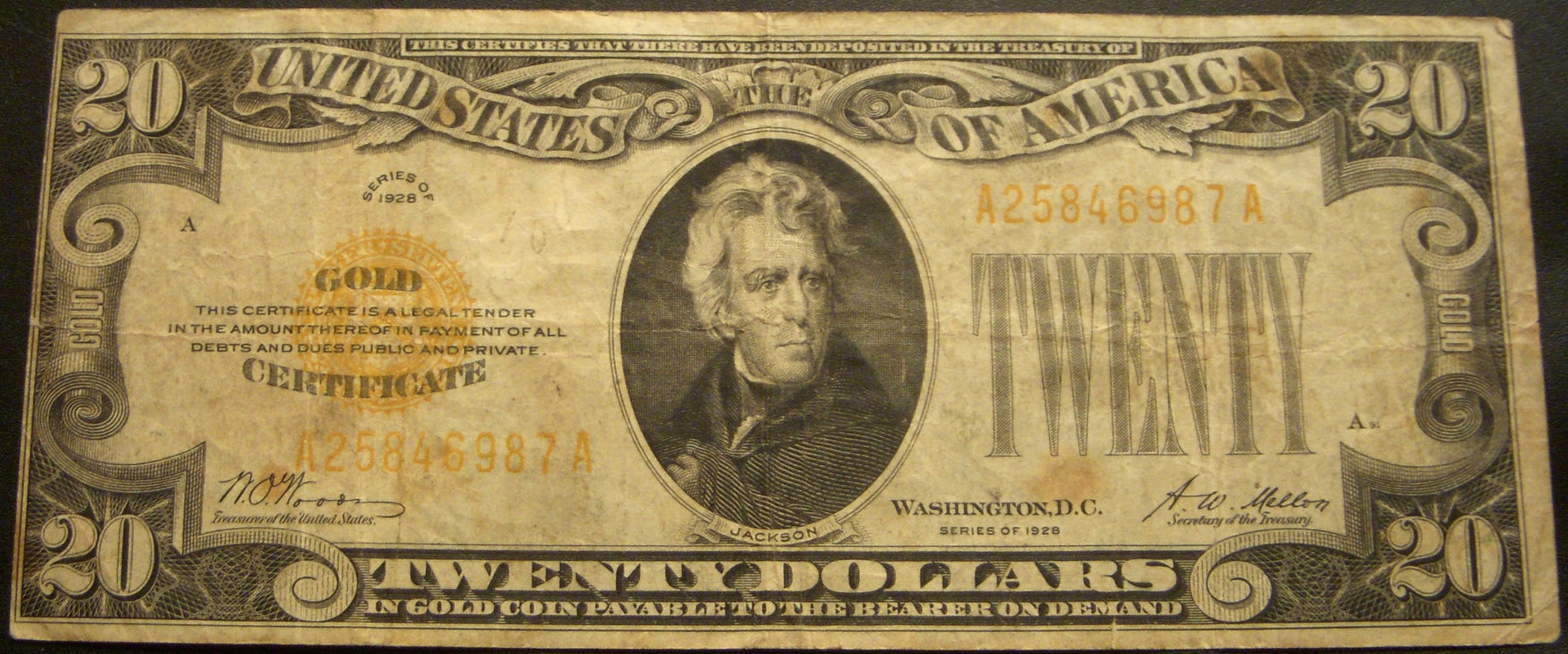 1928 $20 Gold Certificate - FR# 2402