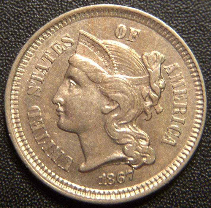 1867 Three Cent - Uncirculated