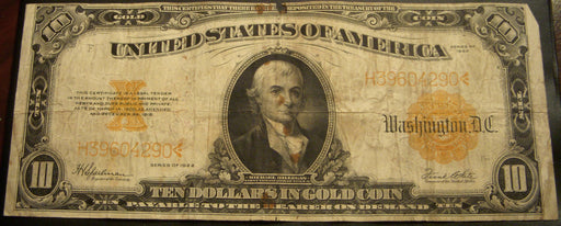 1922 $10 Gold Certificate - FR# 1173