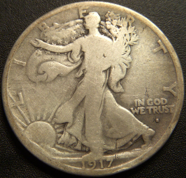 1917-S Obverse Walking Half Dollar - Good