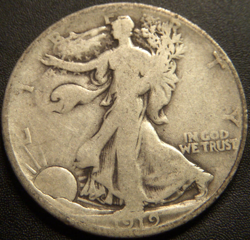 1919-D Walking Half Dollar - Good