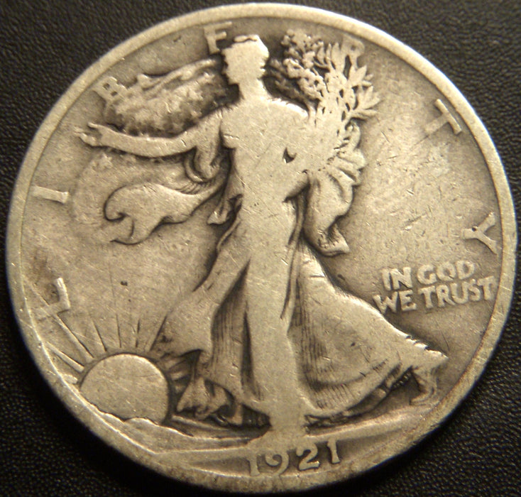 1921 Walking Half Dollar - Very Good