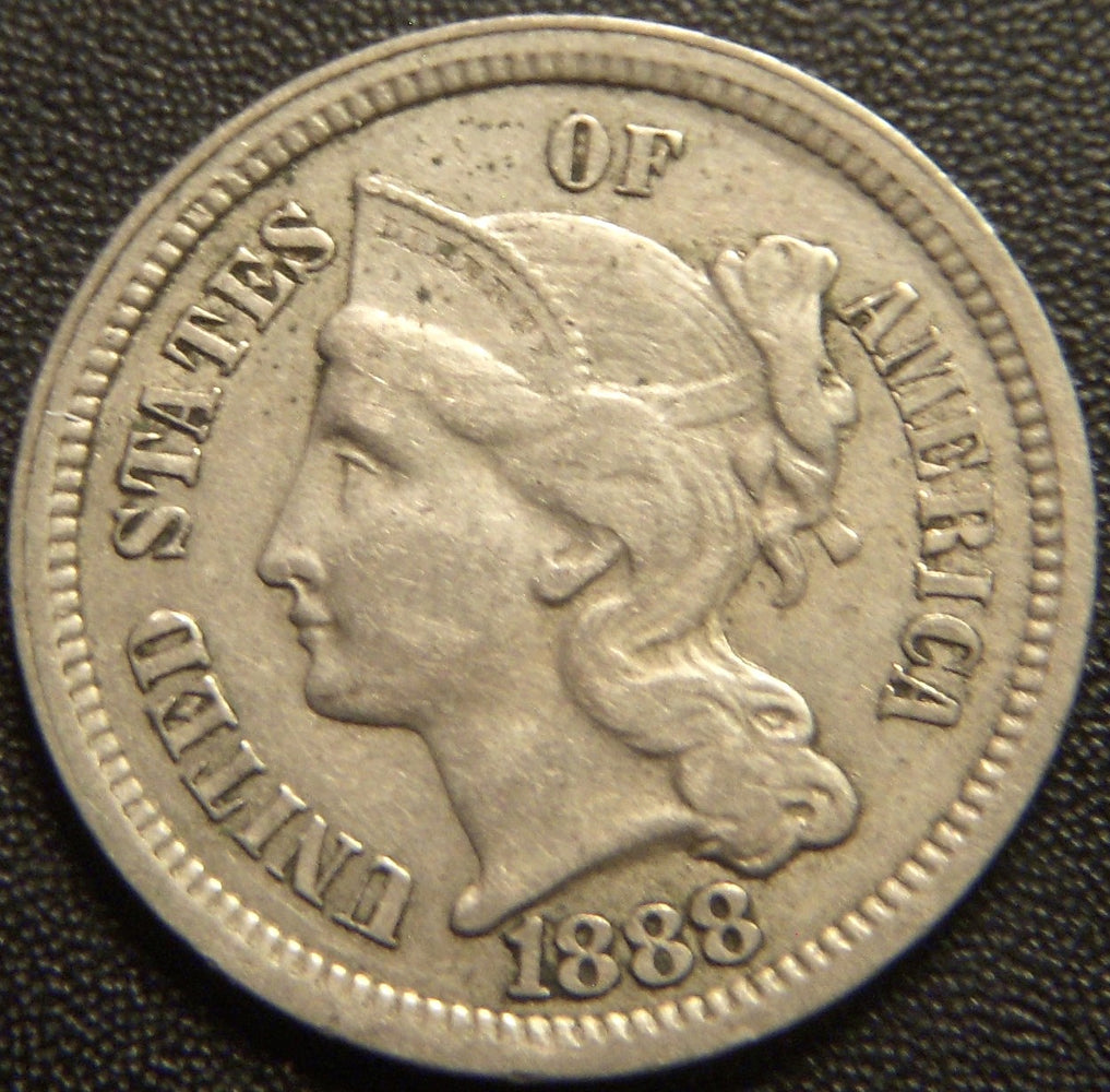 1888 Three Cent - Extra Fine