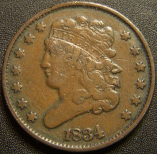 1834 Half Cent - Fine