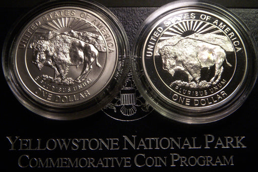 1999-P Yellowstone Proof & Uncirculated Silver Two Dollar Set