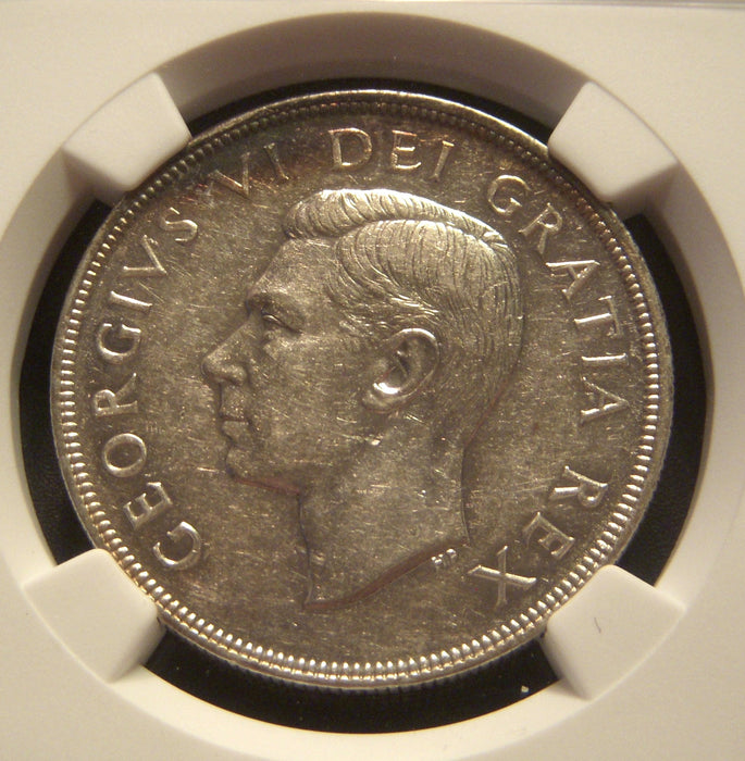 1948 Canadian Silver Dollar - NGC AU55