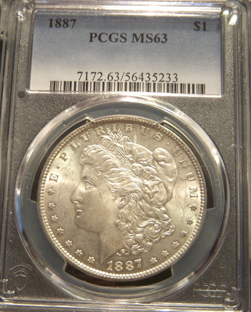 1887 Morgan Dollar - PCGS MS 63