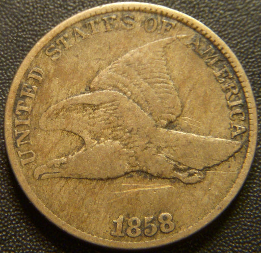 1858 Flying Eagle Cent - Large Letter Very Good