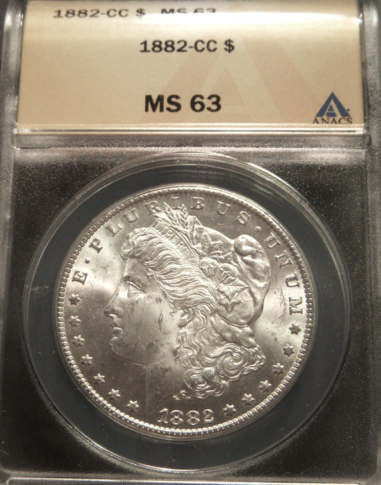 1882-CC Morgan Dollar - ANACS MS 63