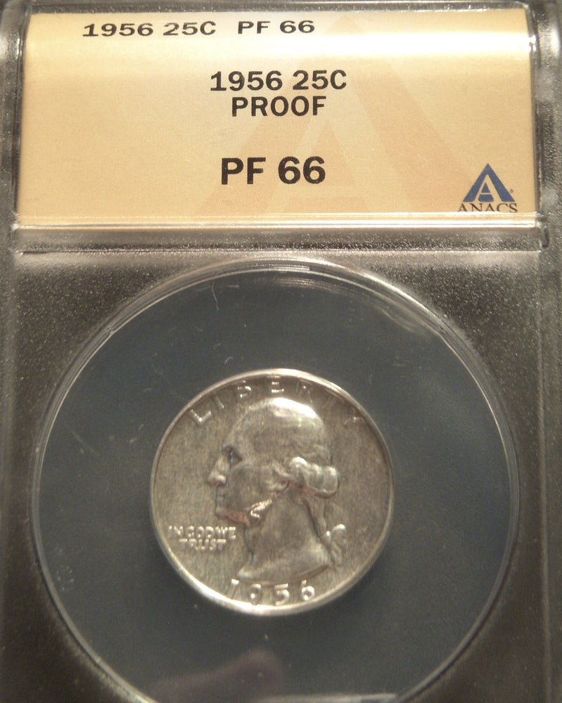 1956 Washington Quarter - ANACS PF 66