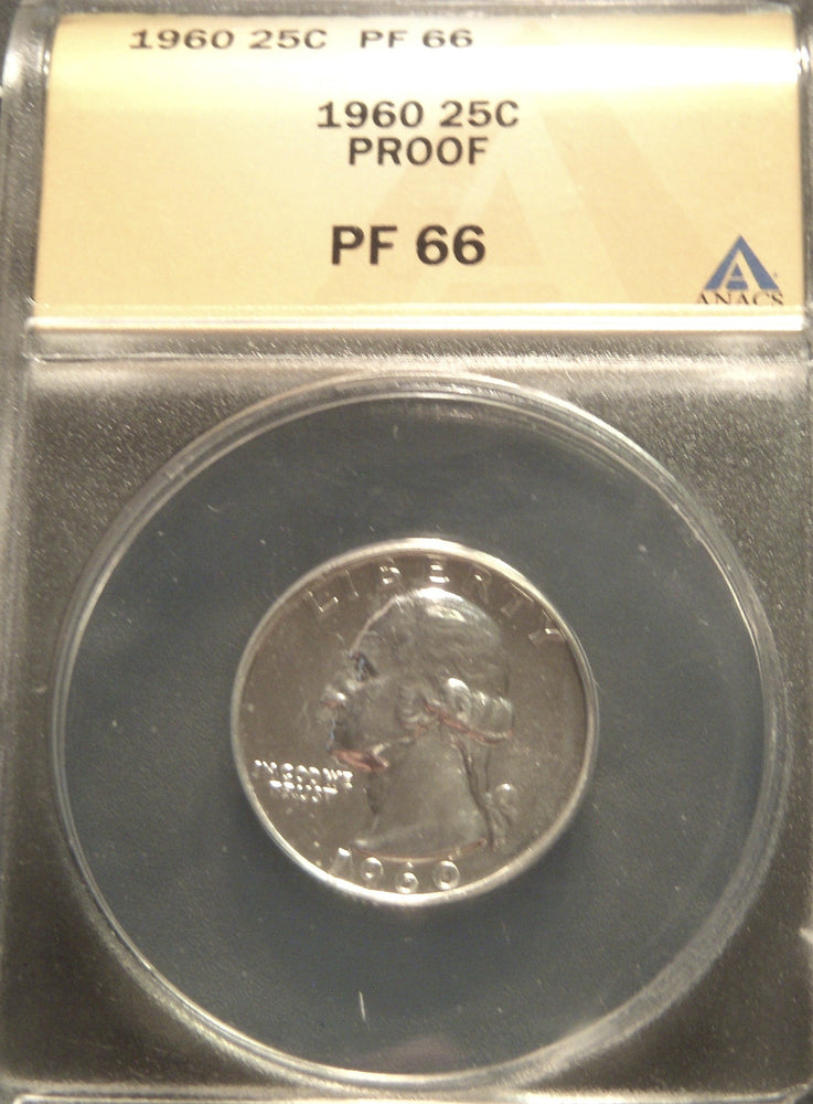 1960 Washington Quarter - ANACS PF 66