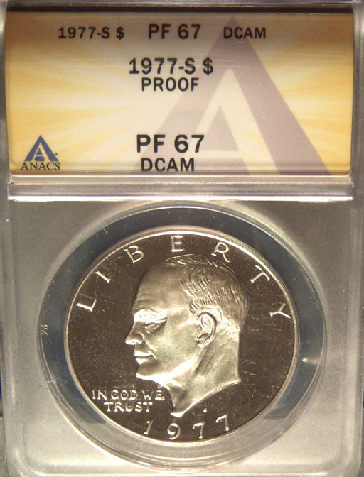1977-S Eisenhower Dollar - ANACS PF 67 DCAM