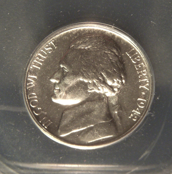 1942 Jefferson Nickel - ANACS PF 65