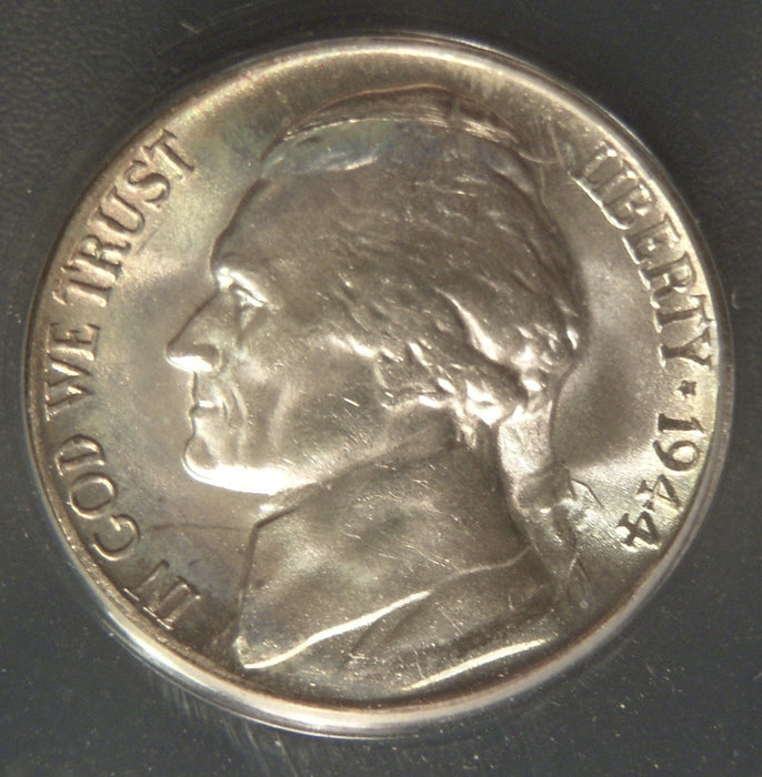 1944-P Jefferson Nickel - ANACS MS 60 Details Scratched