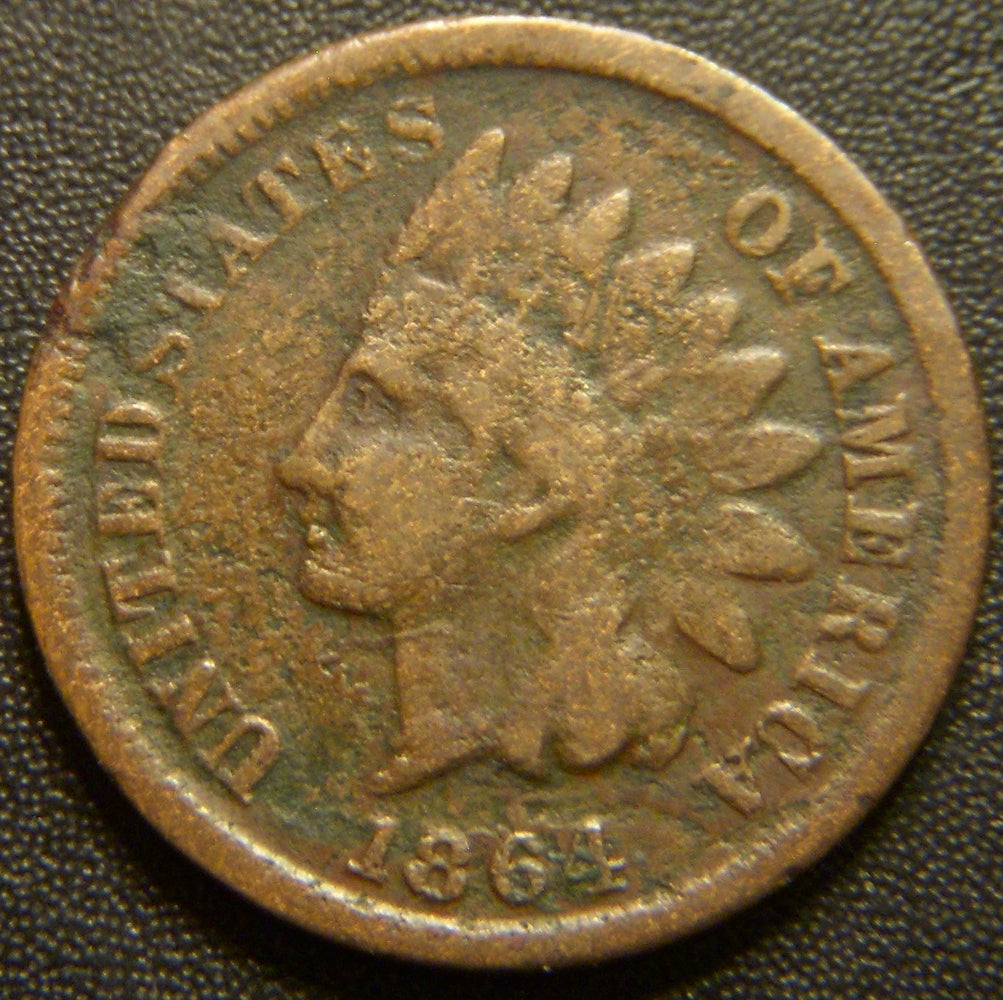 1864L Indian Head Cent - Good