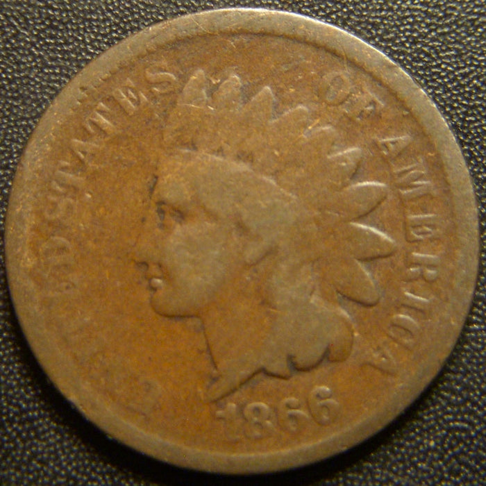 1866 Indian Head Cent - Good