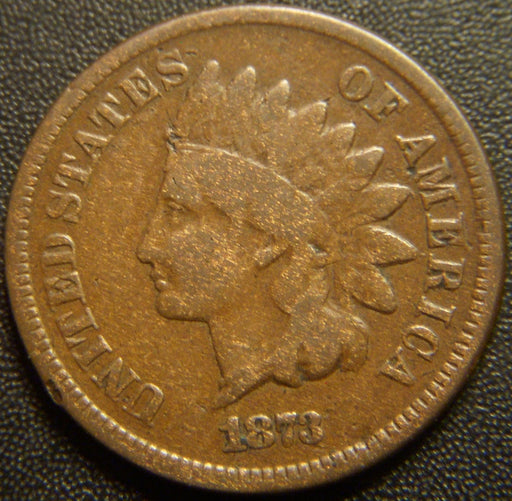 1873 Indian Head Cent - Open 3 Good