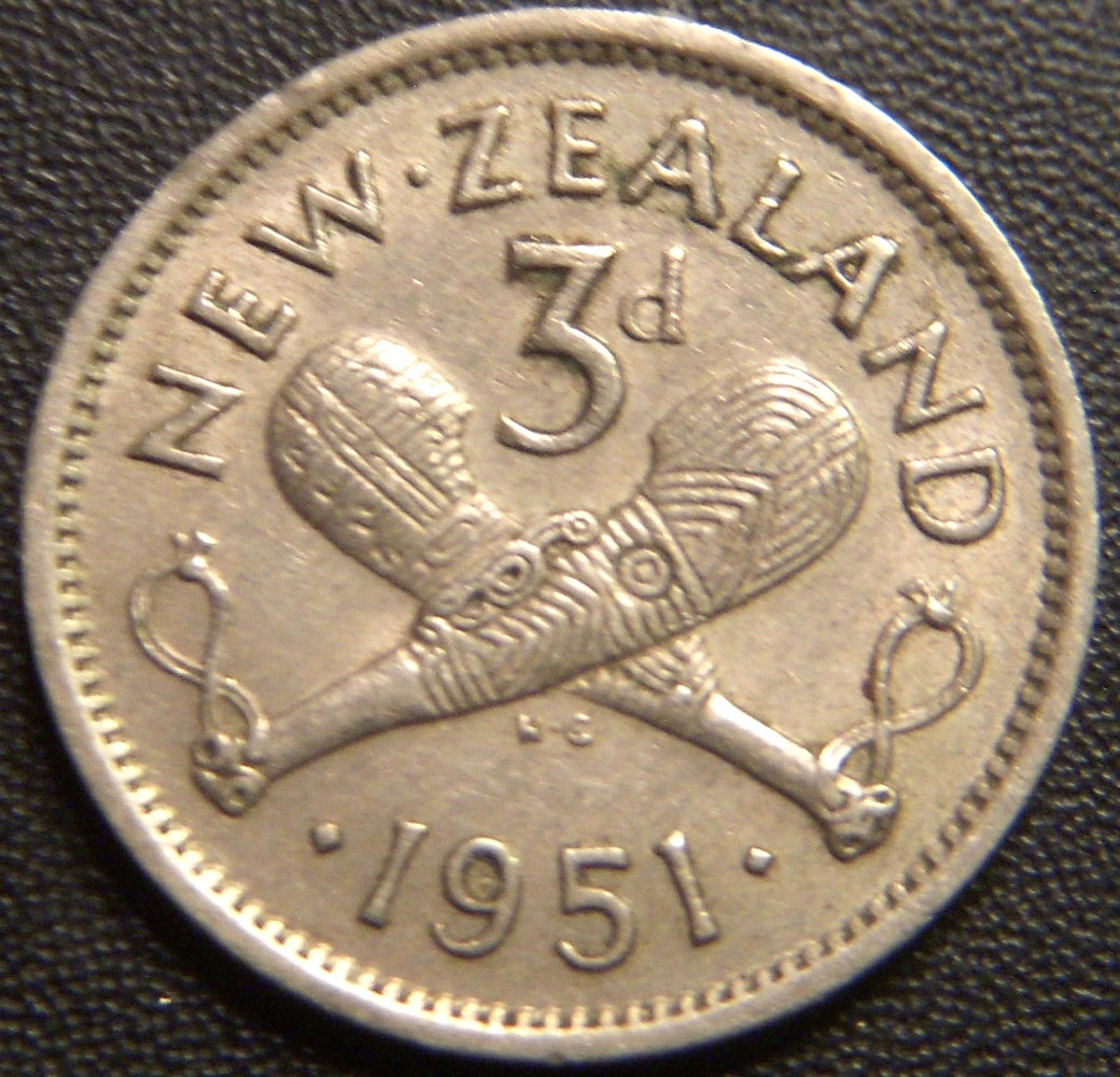 1951 3 Pence - New Zealand
