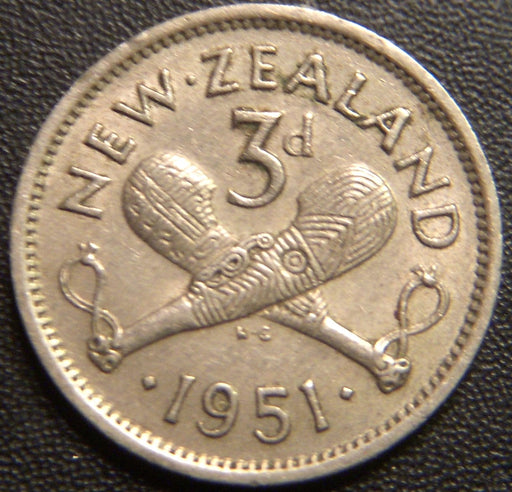 1951 3 Pence - New Zealand