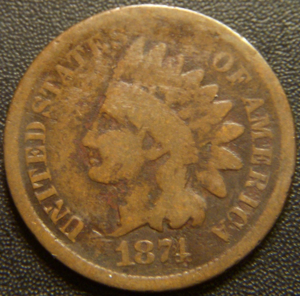 1874 Indian Head Cent - Good