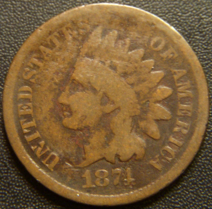 1874 Indian Head Cent - Good