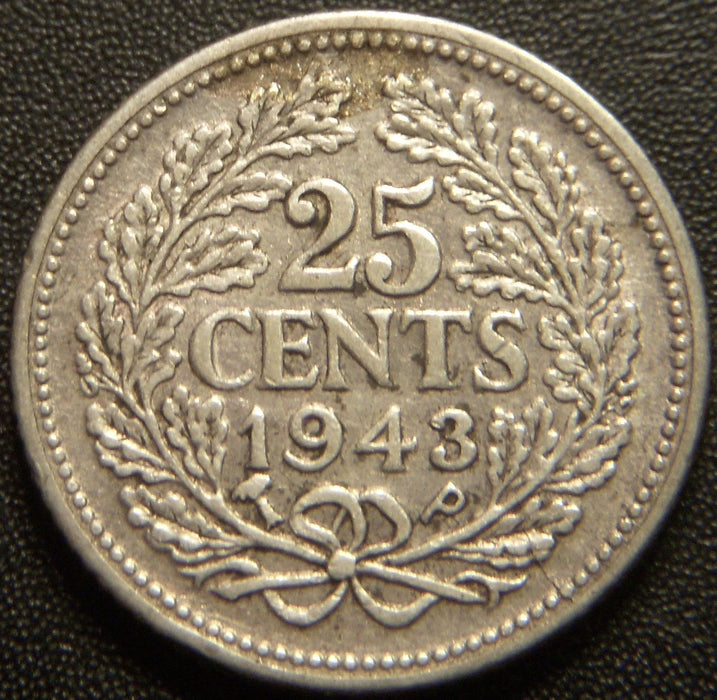 1943P 25 Cents - Netherlands
