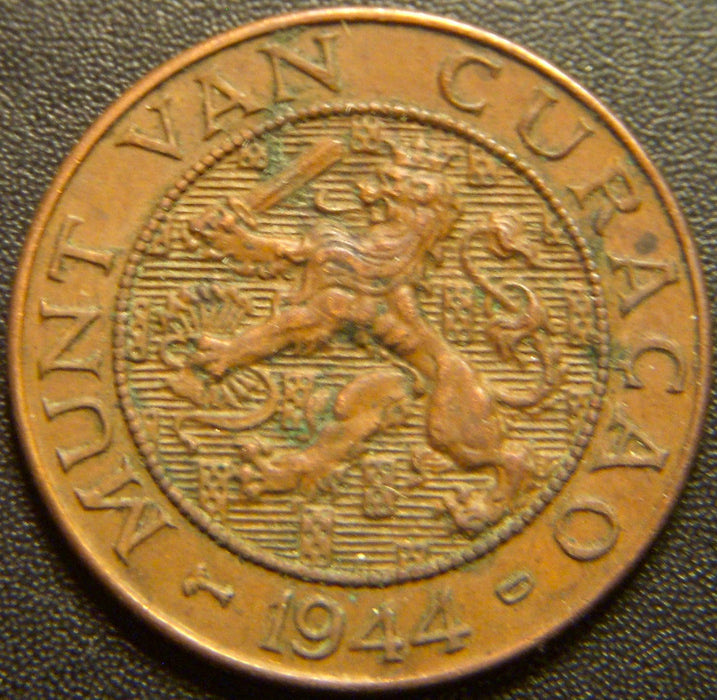 1944D 2 1/2 Cents - Curacao