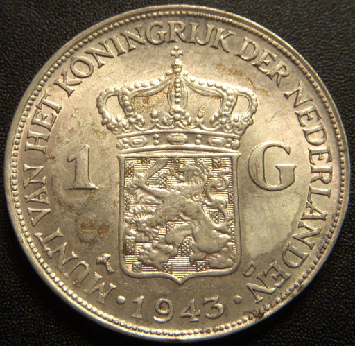 1943D 1 Gulden - Netherlands East Indies