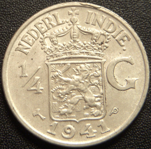 1941P 1/4 Gulden - Netherlands East Indies