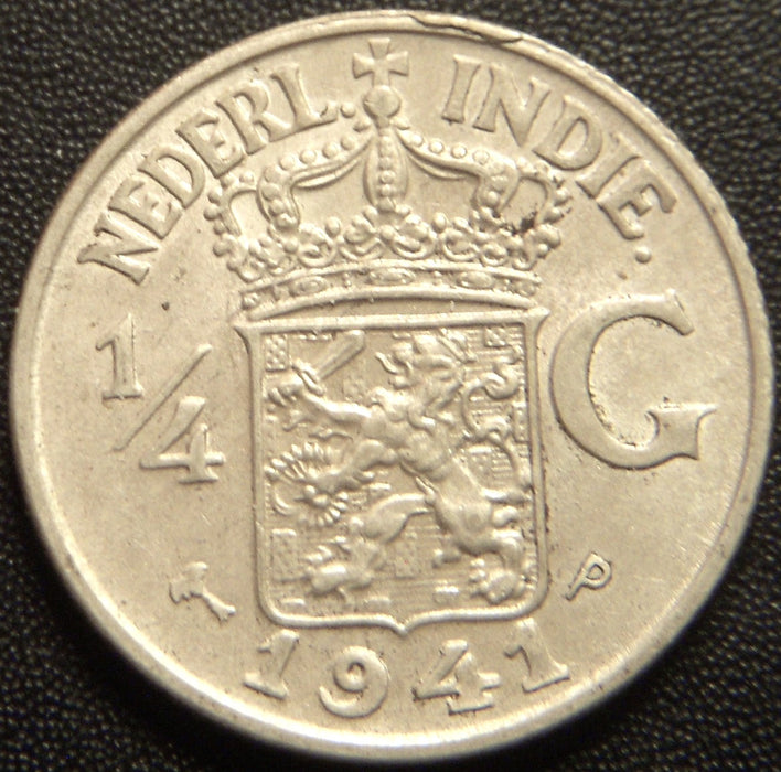 1941P 1/4 Gulden - Netherlands East Indies