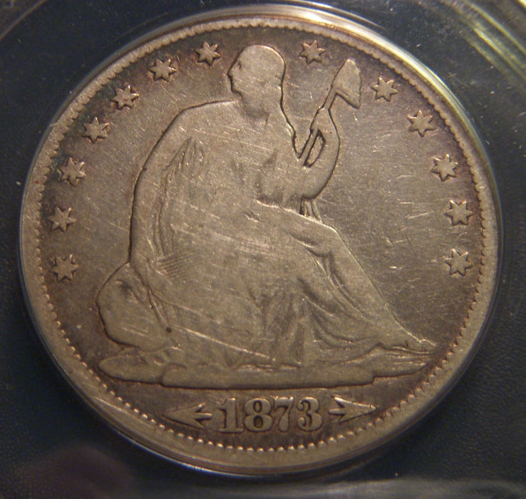 1873-CC Seated Half Dollar - Arrows ANACS VG 8