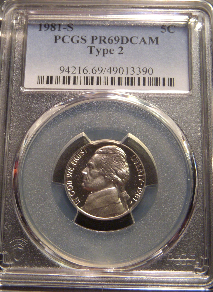 1981-S Jefferson Nickel - Type 2 PCGS PR69DCAM