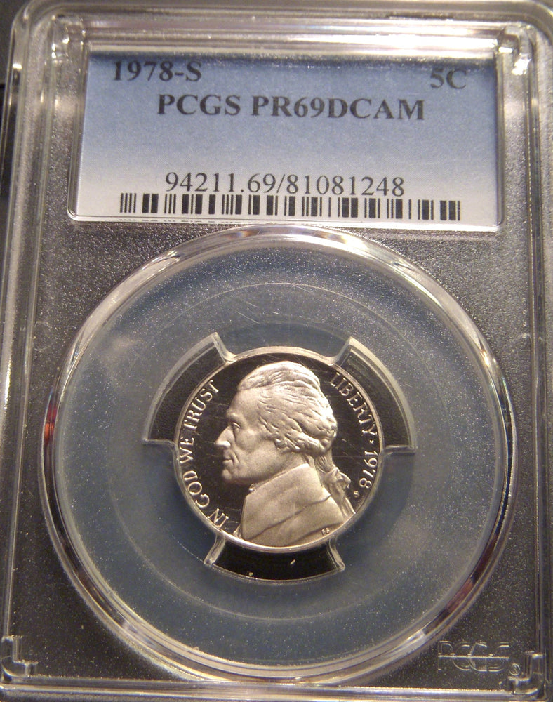 1978-S Jefferson Nickel - PCGS PR69DCAM