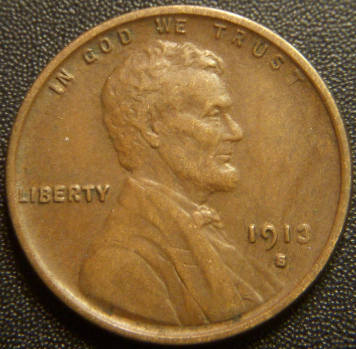 1913-S Lincoln Cent - Extra Fine