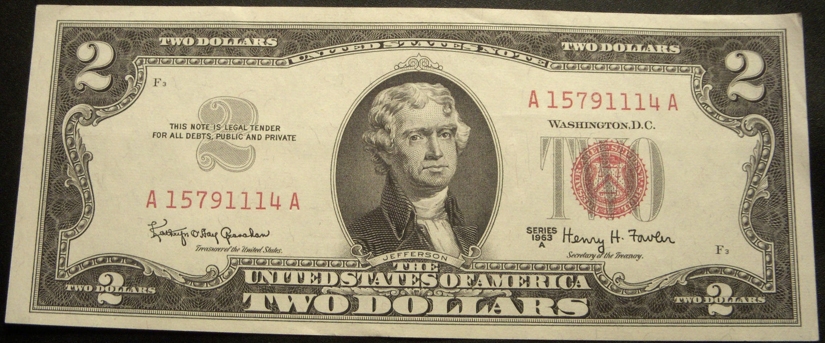 1963A $2 United States Note - FR# 1514