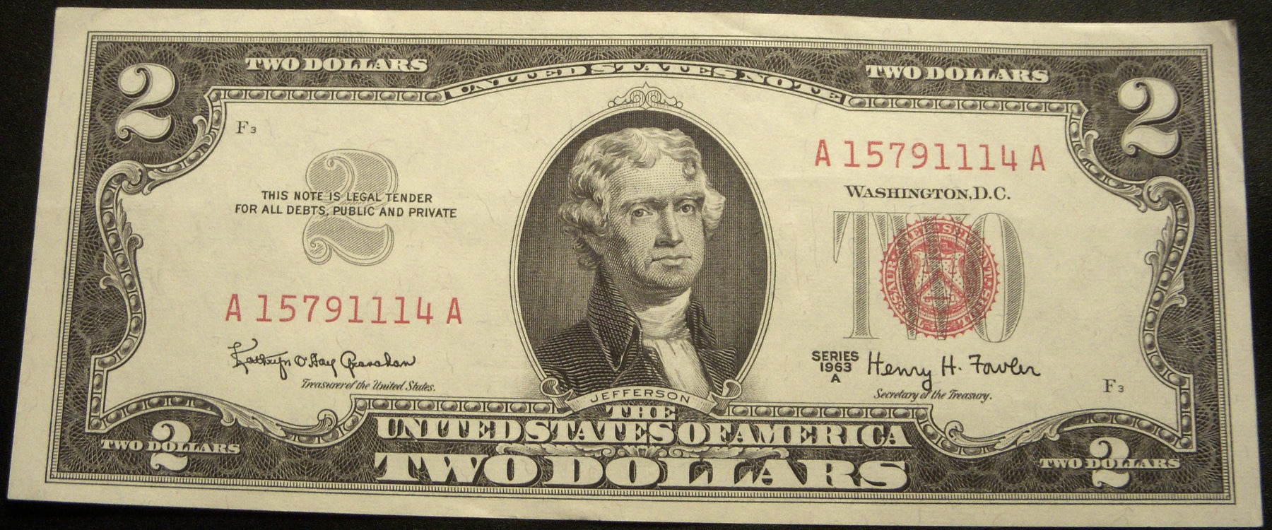 1963A $2 United States Note - FR# 1514