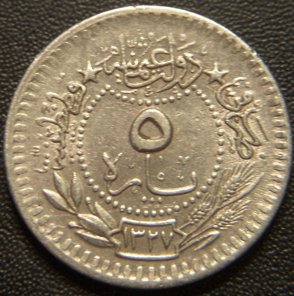 1913 AH1327/5 5 Para - Turkey