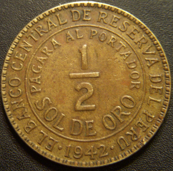 1942S 1/2 Sol - Peru