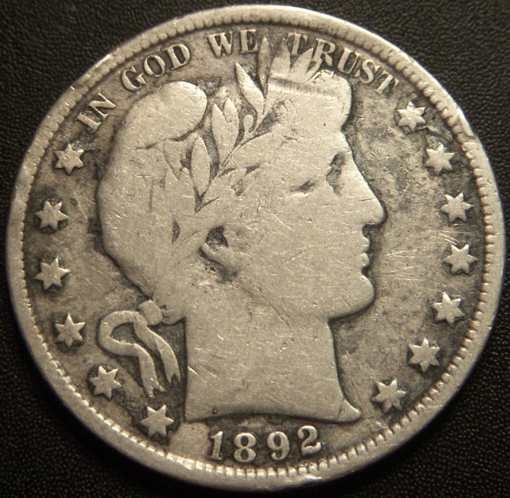 1892 Barber Half Dollar - Very Good