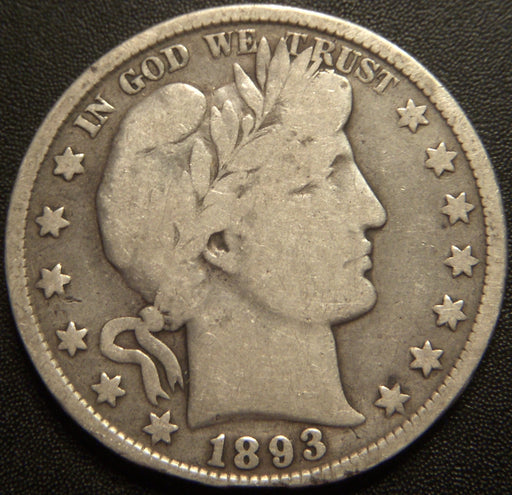 1893 Barber Half Dollar - Good