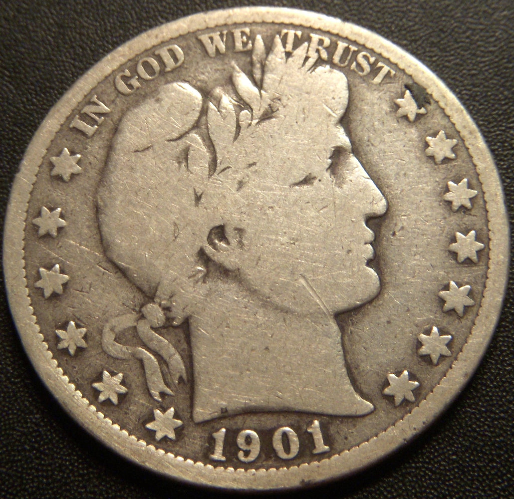 1901-S Barber Half Dollar - Very Good