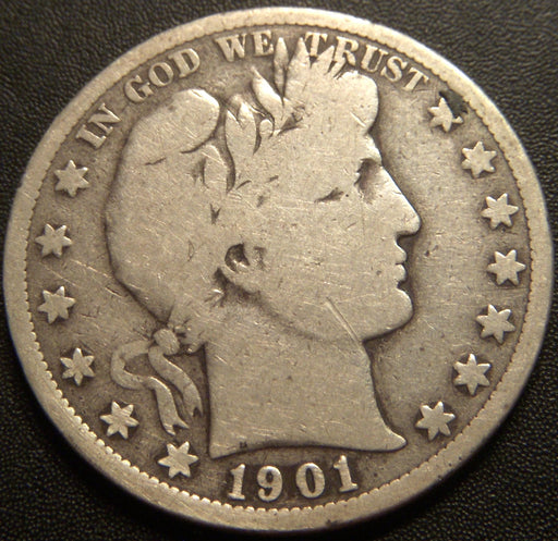 1901-S Barber Half Dollar - Very Good
