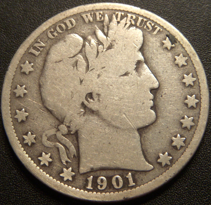 1901-S Barber Half Dollar - Very Good