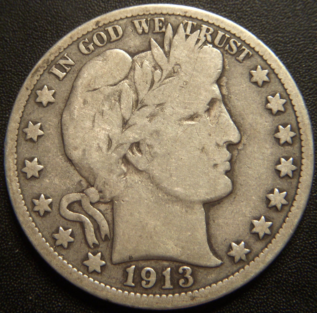 1913 Barber Half Dollar - Very Good