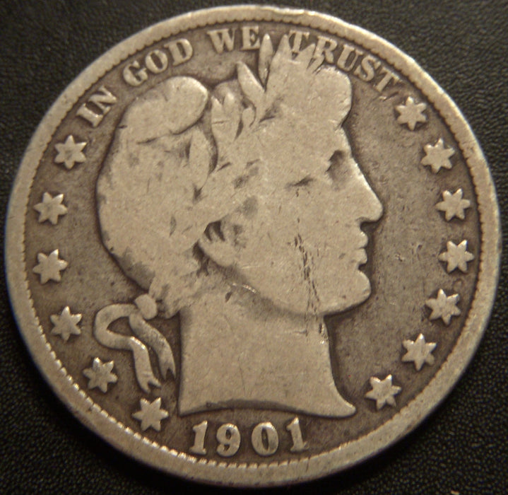 1901 Barber Half Dollar - Very Good