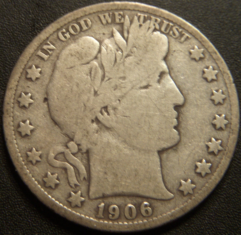 1906-S Barber Half Dollar - Very Good