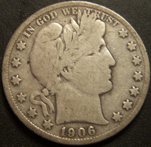 1906-S Barber Half Dollar - Very Good