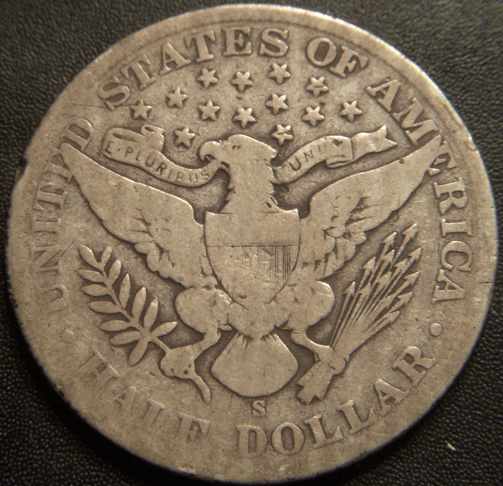 1906-S Barber Half Dollar - Very Good