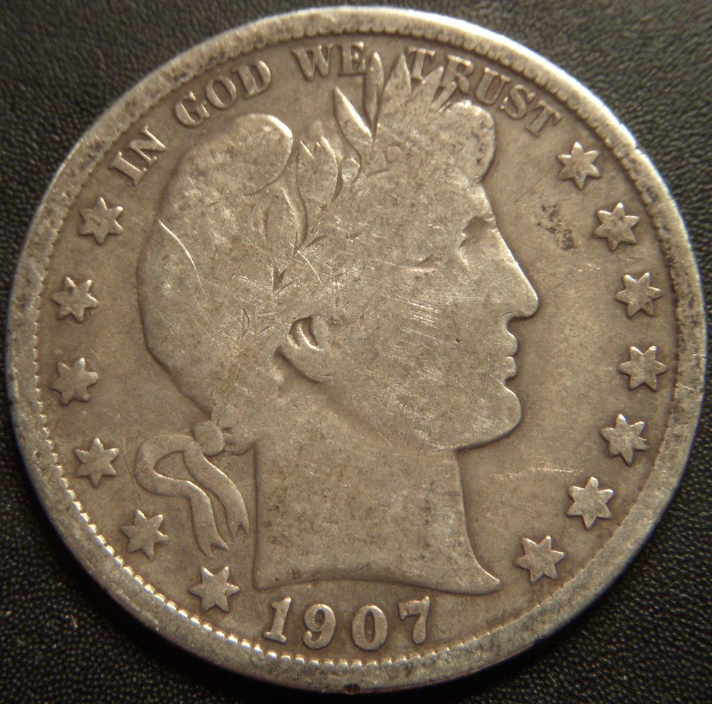 1907-S Barber Half Dollar - Very Good